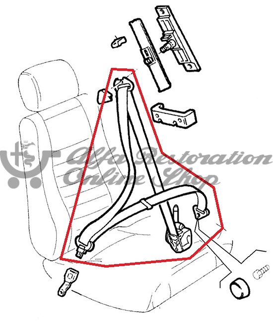 Alfa 145 Left Front Seat Belt with Pretensioner