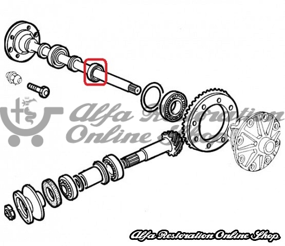 Alfa Spider 115 Series Driveshaft Seal