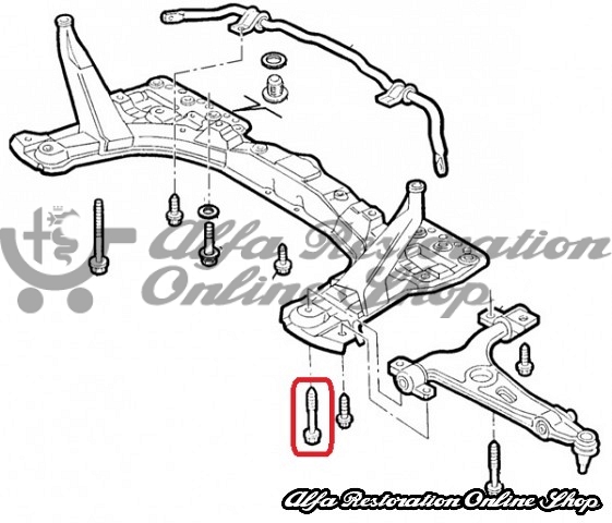 Alfa 156 Front Wishbone Bolt (Front/Inner)