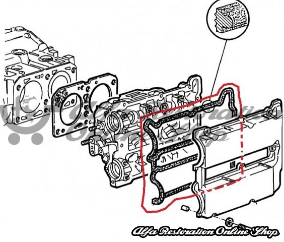 Alfa 33/145/146 1.7 16V Right Valve Cover Gasket (OEM)