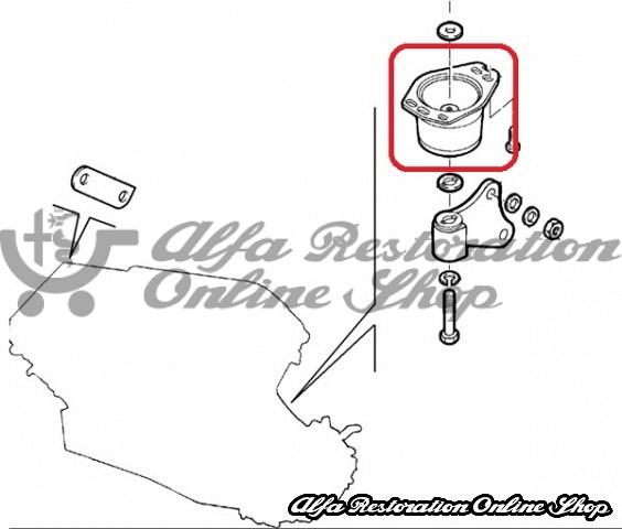 Alfa GTV/Spider 916 Series 2.0 TB V6/3.0 V6 Front Left Engine Mount (Gearbox Side)