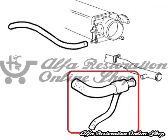 Alfa 164 2.0 TB V6 Intake Manifold/Coolant Manifold Hose