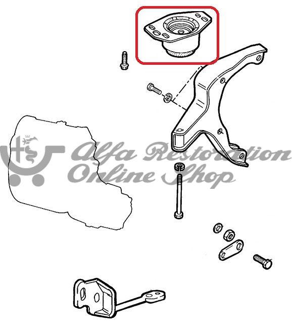 Alfa 155 Twin Spark 8V/V6 Engines Front Engine Mount (Gearbox Side)