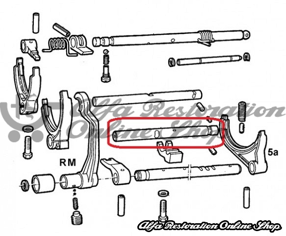 Alfa 33 907 Series Gearbox Speed Selector Fork Rod