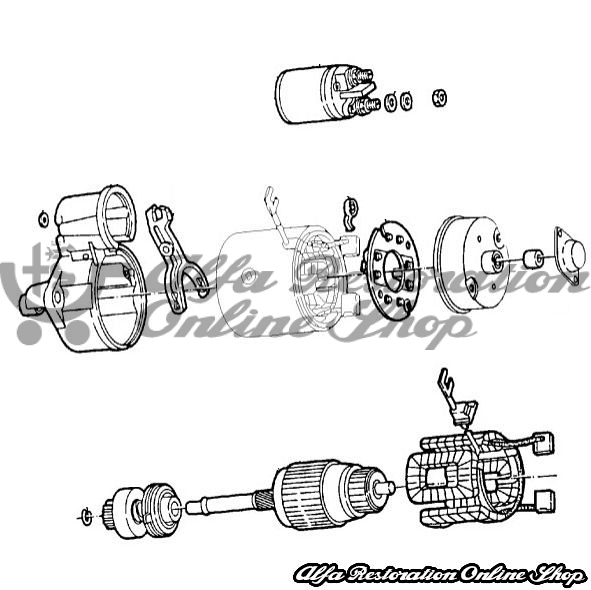 Alfa 33/Alfa 75 4 Cyl Magnetti Marelli Starter Motor Clutch