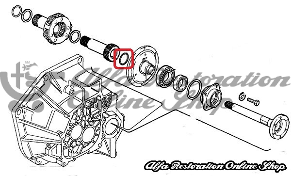 Alfa 155 Q4 Differential Crown Spacer