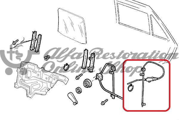 Alfa 155 Rear Right Electric Window Regulator
