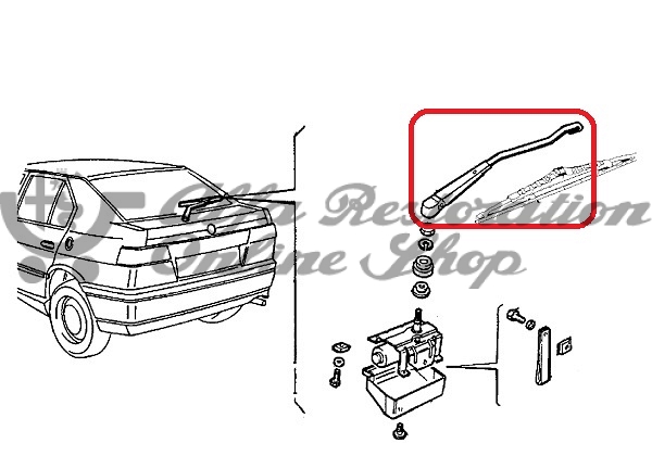 Alfa 33 907 Series Rear Windscreen Wiper Arm