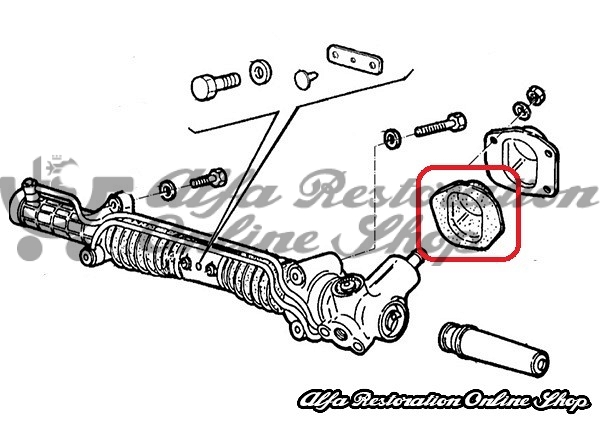 Alfa 33 907 Series Power Assisted Steering Rack Foam/Boot