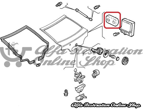 Alfa 146 MY97-MY99 Boot/Trunk Boot Stop/Buffer (On Lid)