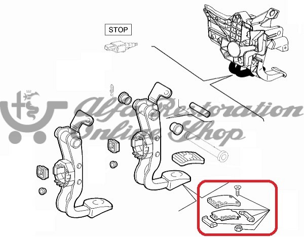 Alfa 147 GTA/GT 3.2 V6 Brake Pedal Pad