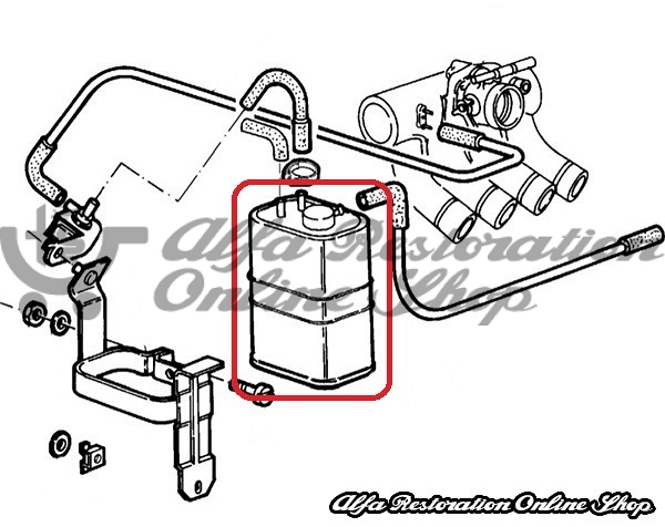 Alfa 75 1.6 IE/1.8 IE/3.0 V6 Fuel Vapor Charcoal Canister