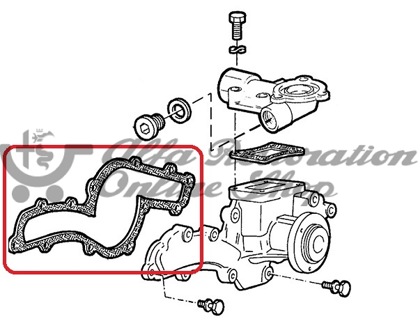 Alfa 164 3.0 V6 24V Water Pump Gasket (Paper)