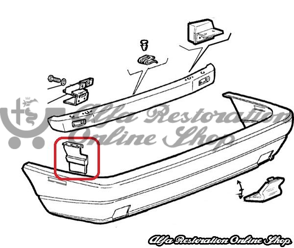 Alfa 164 Rear Bumper Support Brackets
