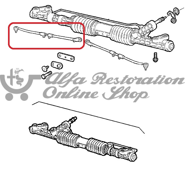 Alfa 145/146 Boxer Power Assisted Steering Rack Bar (Right Side)