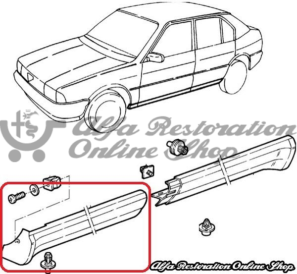 Alfa 33 905 Series Front Right Side Skirt