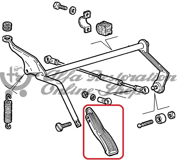 Alfa Spider 105/115 Series Accelerator Pedal Pad
