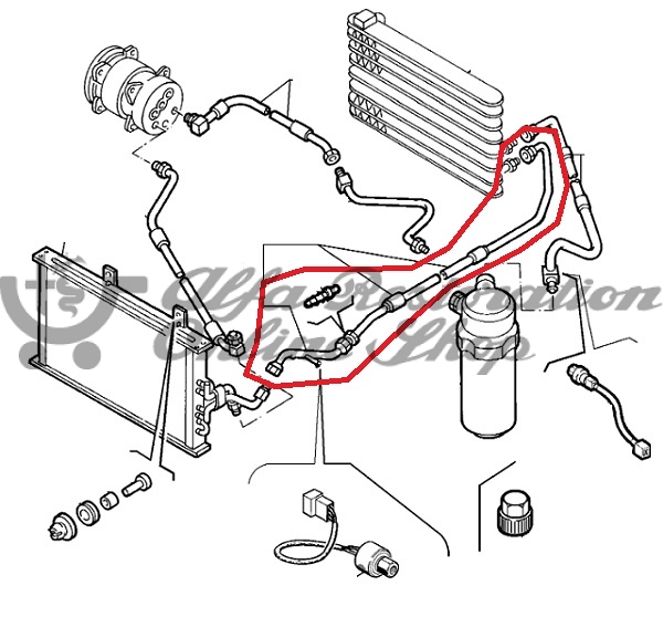 Alfa 155 Air Conditioning Hose (Condenser to Evaporator)