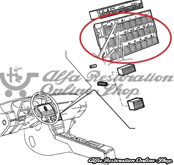 Alfa 164 Control Panel for Climate Contol