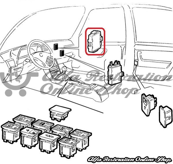 Alfa 164 Electric Windows Electronic Control Unit