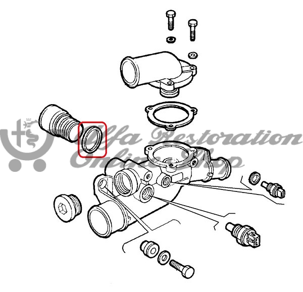 Alfa 147/156/166/GTV/Spider V6 Coolant Pipe/Lubrication O-Ring