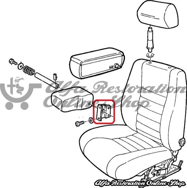 Alfa 164 Armrest Support Bracket