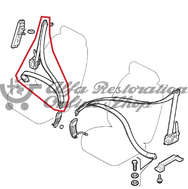 Alfa 166 Front Right Seat Belt with Pretensioner