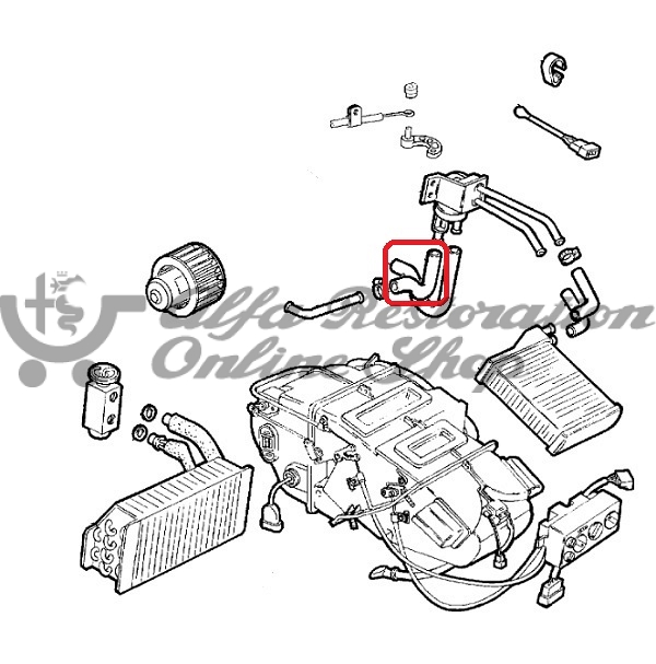 Alfa 33 907 Series Heater Hose (Outlet/with AC)