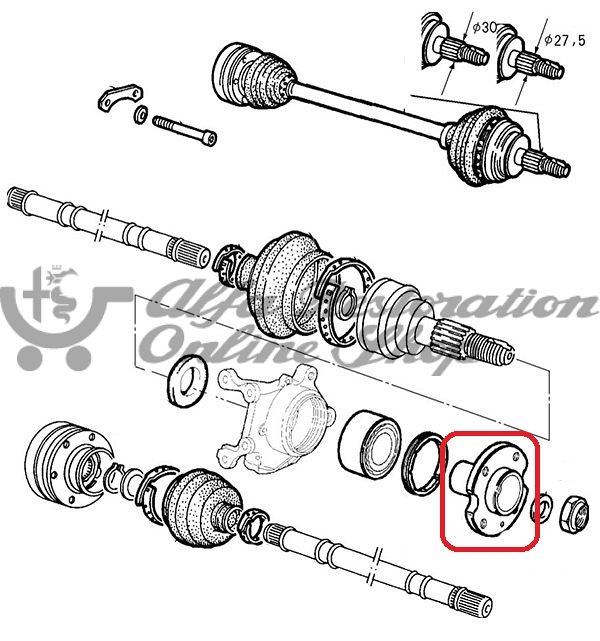 Alfa 33 905 Series Front Wheel Hub