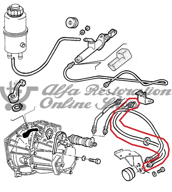 Alfa 164 2.5 TD/3.0 V6 12V Clutch Hose