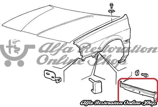 Alfa 33 905/907 Series Front Left Wing Bracket/Mount