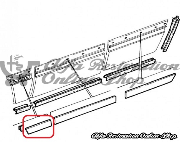 Alfa 164 Front Left Wing Upper Chrome Trim