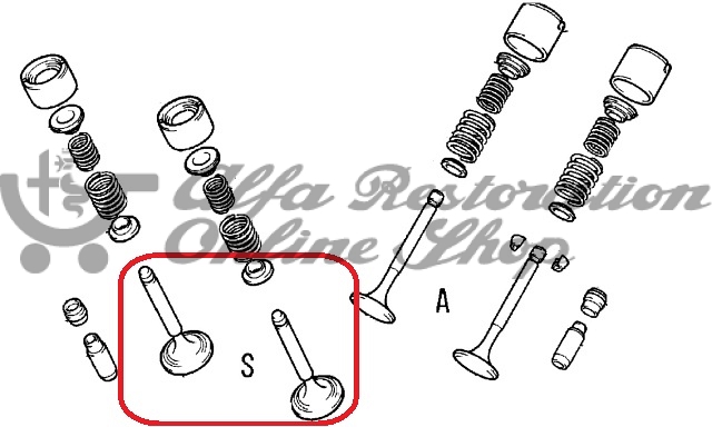 Alfa 145/146/147/156/166/GT/GTV/Spider 1.6/1.8/2.0 TS Exhaust Valve