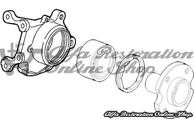Alfa 33 Front Left Stub Axle/Hub/Bearing (907 Series)