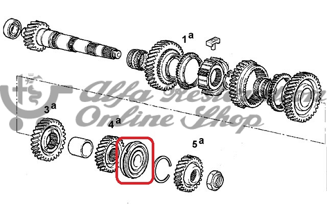 Alfa Romeo/FIAT/Lancia Gearbox Primary/Secondary Shaft Bearing (Gearbox End Side)