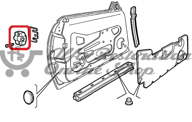 Alfa Spider (916 Series) Door Catch Rubber Block