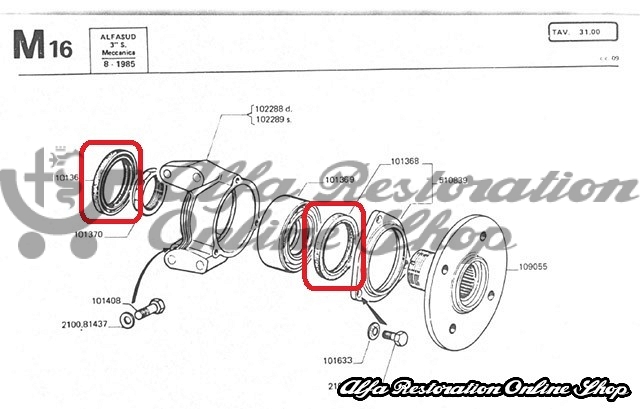 Alfasud/Sprint 1972-1984 Models Front Wheel Bearing Oil Seal 55mm X 70mm X 10mm