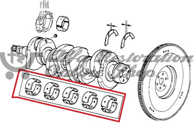 Alfa 145/146/155 1.9 TD Crankshaft Bearings (Standard Size)