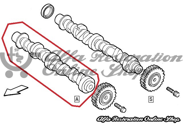 Fiat 500/Bravo/Panda/Punto/Stilo, Lancia Musa/Ypsilion Intake Camshaft