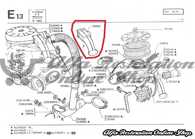 Alfa 33/Alfasud/Sprint Single Carburetor Idle Speed Compensator