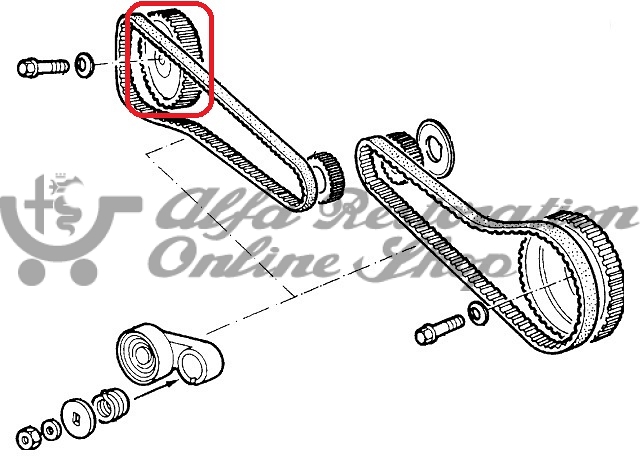 Alfa 33/145/146 8V Right Camshaft Pulley (Hydraulic Tappets)