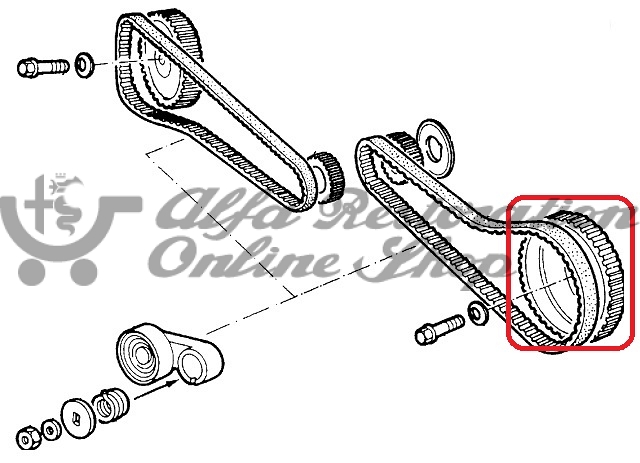 Alfa 33/145/146 8V Left Camshaft Pulley (Hydraulic Tappets)