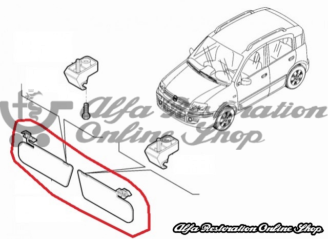 Fiat Panda Sun Visors (RHD models)