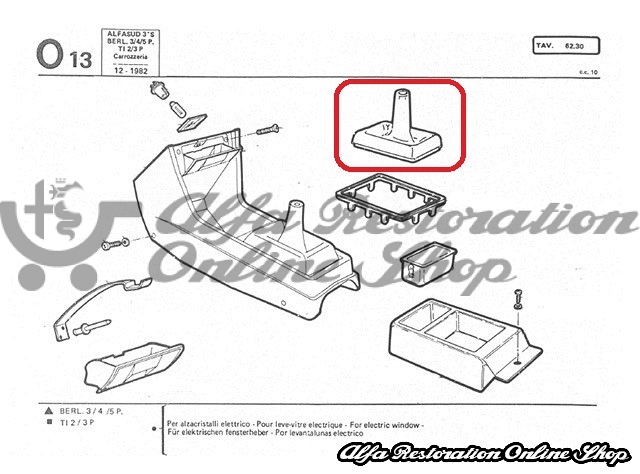Alfasud/Sprint Series 3 Gear Lever Rubber Boot