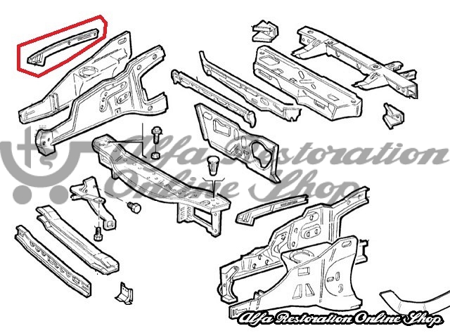 Lancia Delta (1993-1999) Front Right Wing Rail