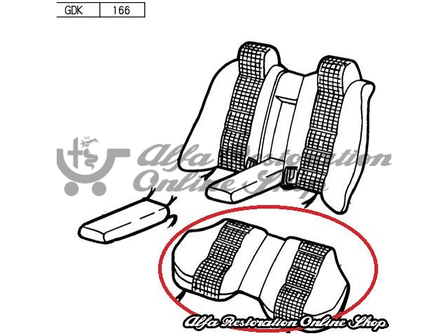 Alfa 75/Milano Rear Seats Base Fabric