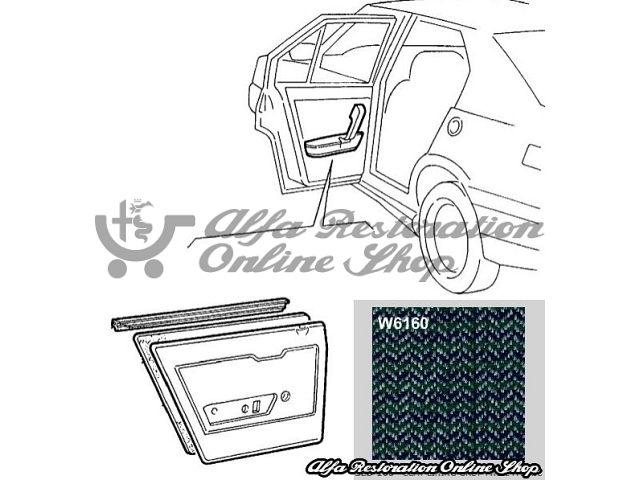 Alfa 33 Door Card - Right Rear Door