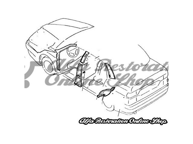 Alfa 155 C Pillar Cover - Left Side