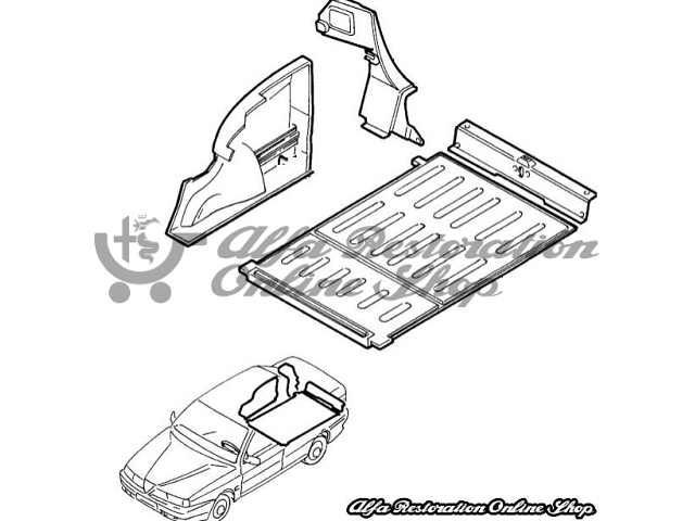 Alfa 155 Boot/Trunk Plastic Right Side Cover/Lining
