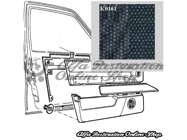Alfa 164 Door Card (Lower Part with Pocket)- Left Front Door